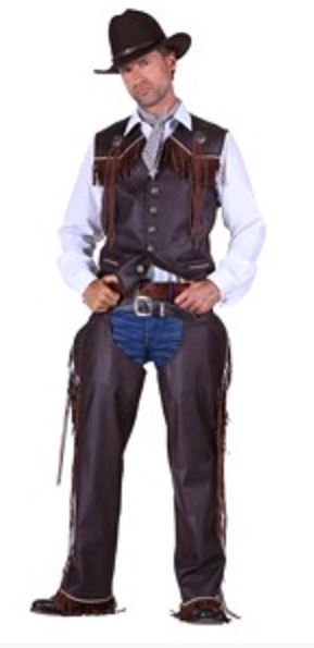 Cowboy bruin - Willaert, verkleedkledij, carnavalkledij, carnavaloutfit, feestkledij, cowboy , indiaan, western, far west